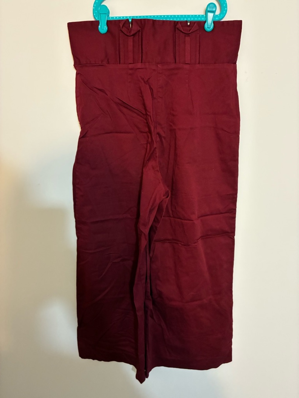 New York & Company 7th Avenue Design Wide Leg High-Waist Pants in Burgundy 2